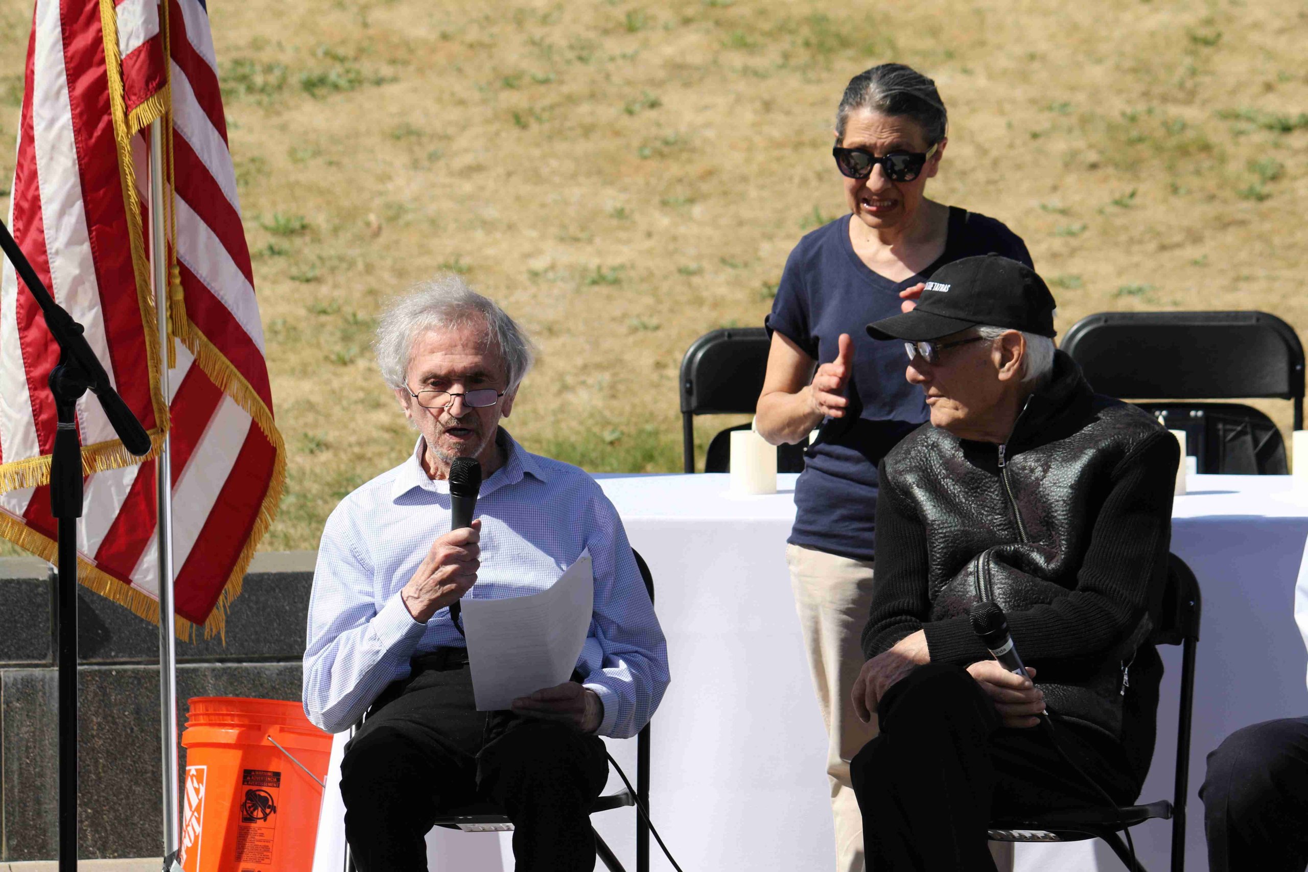 Holocaust survivor Asher Ben Basat speaking about the rise of antisemitism in our day