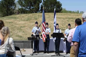 The Color Guard up front