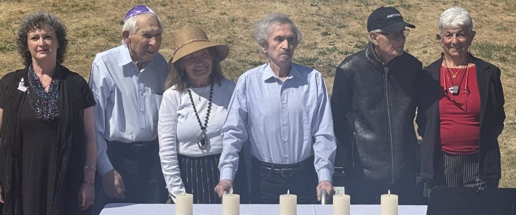 Karen Z. Brass, David Zapiler, Hannah Sperber, Asher Ben Basat, Osi Sladek and Barbara Steinmetz at Babi Yar Park